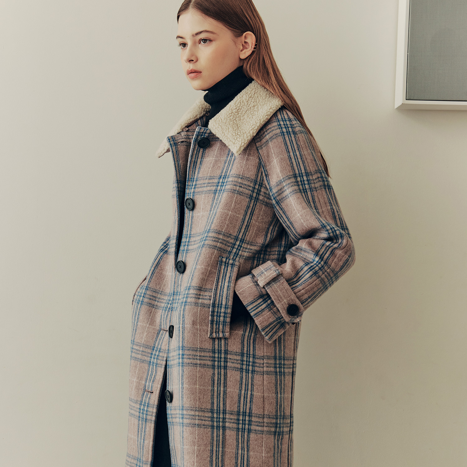 [제로스트릿]프렌치 울 맥 코트  FRENCH WOOL MAC COAT / BLUE