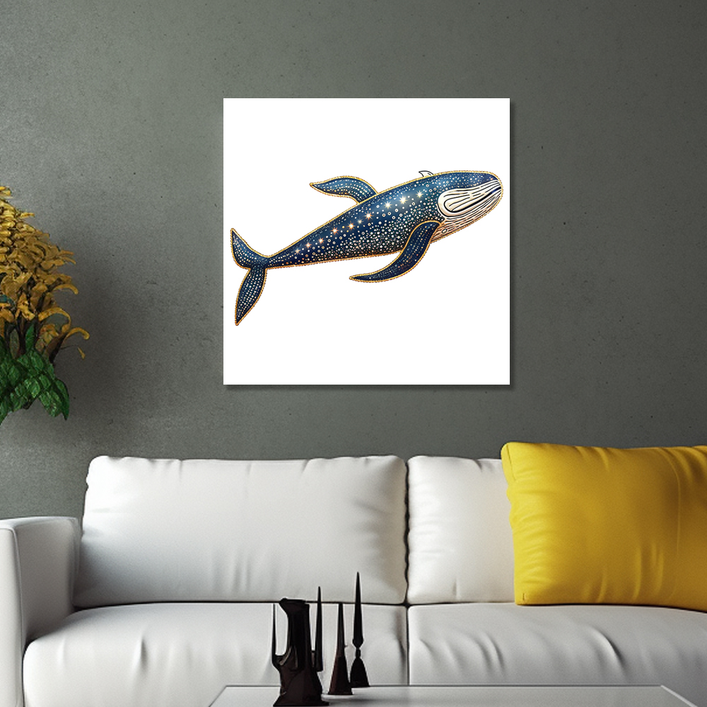 반짝 고래 80X80cm 캔버스액자 고래그림 - 상세 이미지 2
