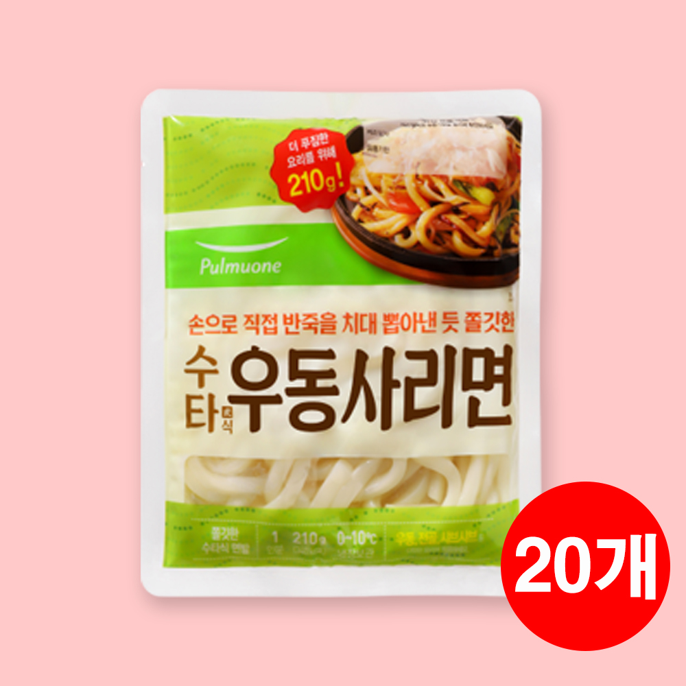 풀무원 우동사리면 210g X 20개 - 메인 이미지