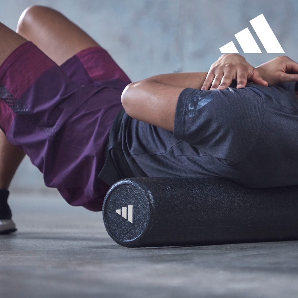 아디다스 EPP 폼롤러 90cm 필라테스 요가 스트레칭 하드 종아리 마사지 운동 그레이 이미지 3