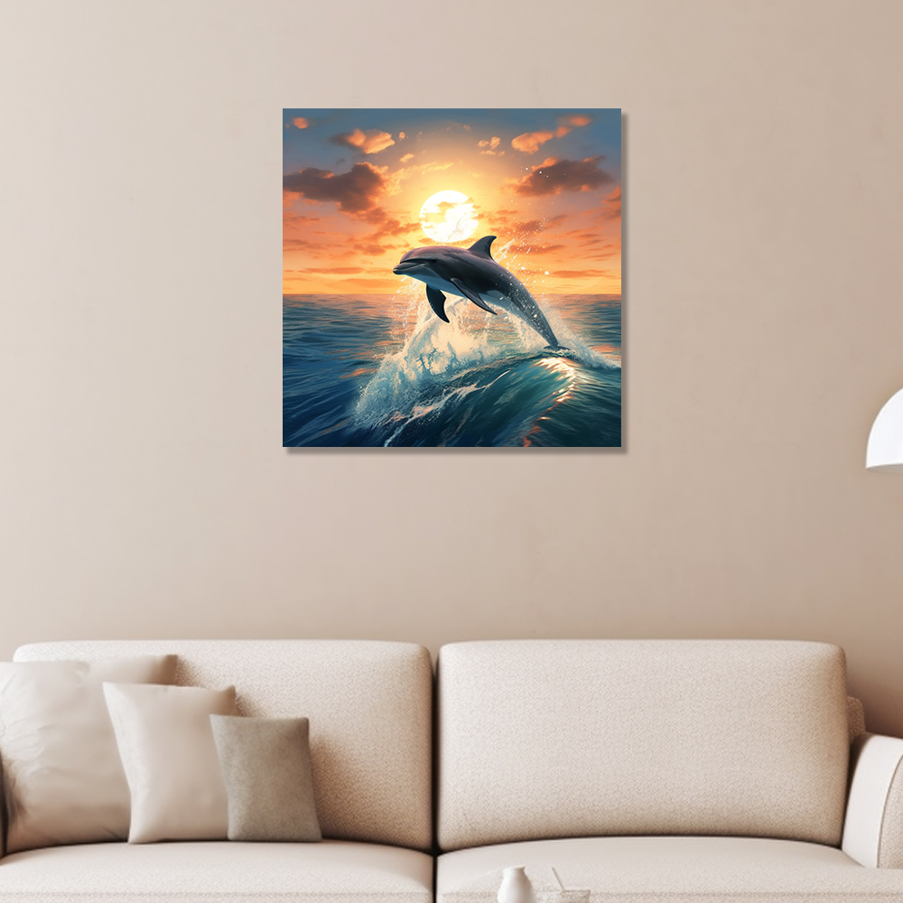 반짝 고래 80X80cm 캔버스액자 고래그림 - 상세 이미지 3