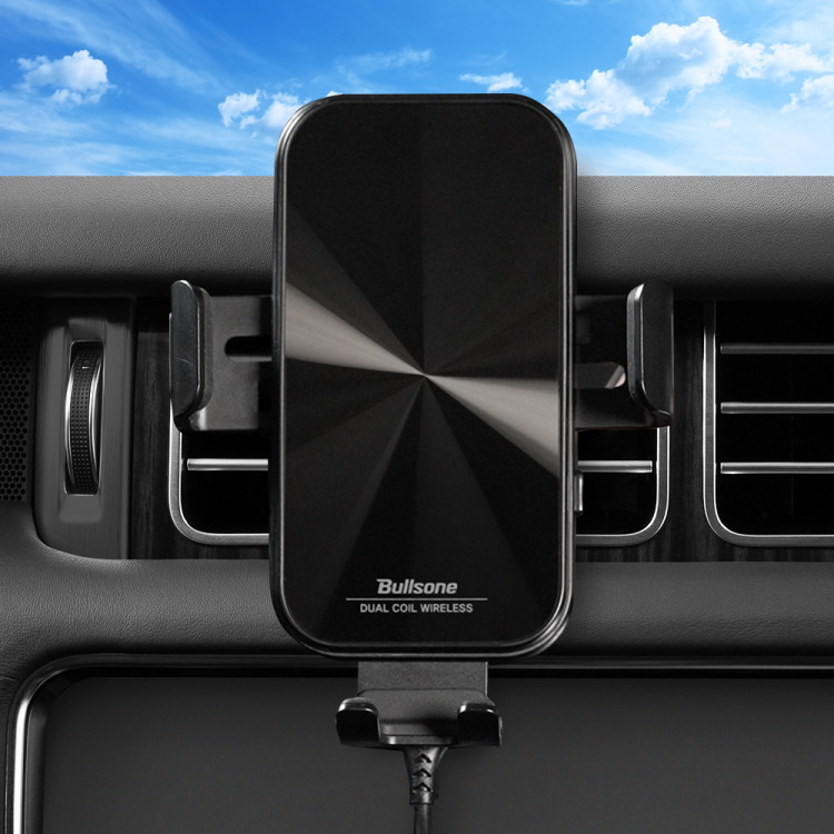 [불스원] 듀얼코일 무선충전 차량용 핸드폰 거치대 15W 송풍구형