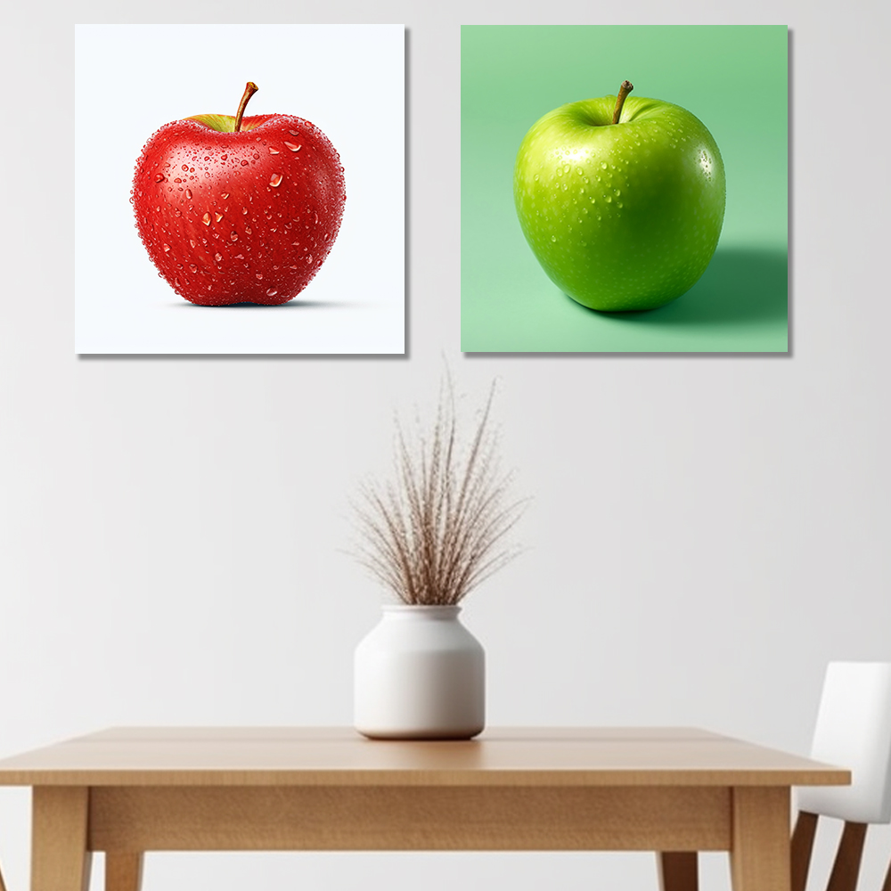 금전운 빨간 사과 80x80cm 캔버스 액자 사과그림 인테리어 - 상세 이미지 2