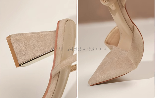오앤디 7cm 스웨이드 발목 스트랩 스틸레토 통굽 힐 2color 상세 이미지 25