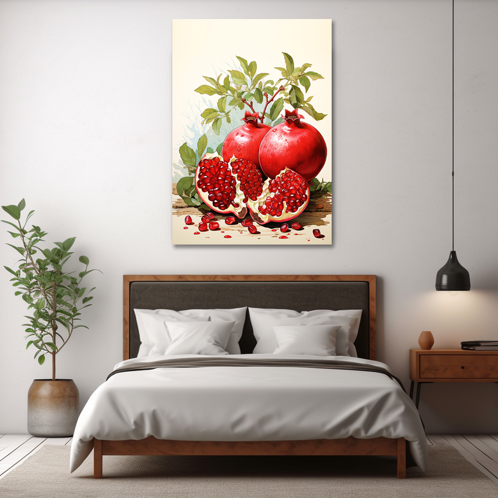 풍요의석류 45x45cm 캔버스액자 석류그림 - 상세 이미지 4