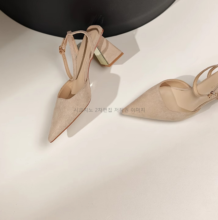오앤디 7cm 스웨이드 발목 스트랩 스틸레토 통굽 힐 2color 상세 이미지 20