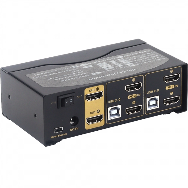 강원전자 넷메이트 듀얼 4K 60Hz HDMI KVM 2:1 스위치(USB) NM-HKD02D - 상세 이미지 3