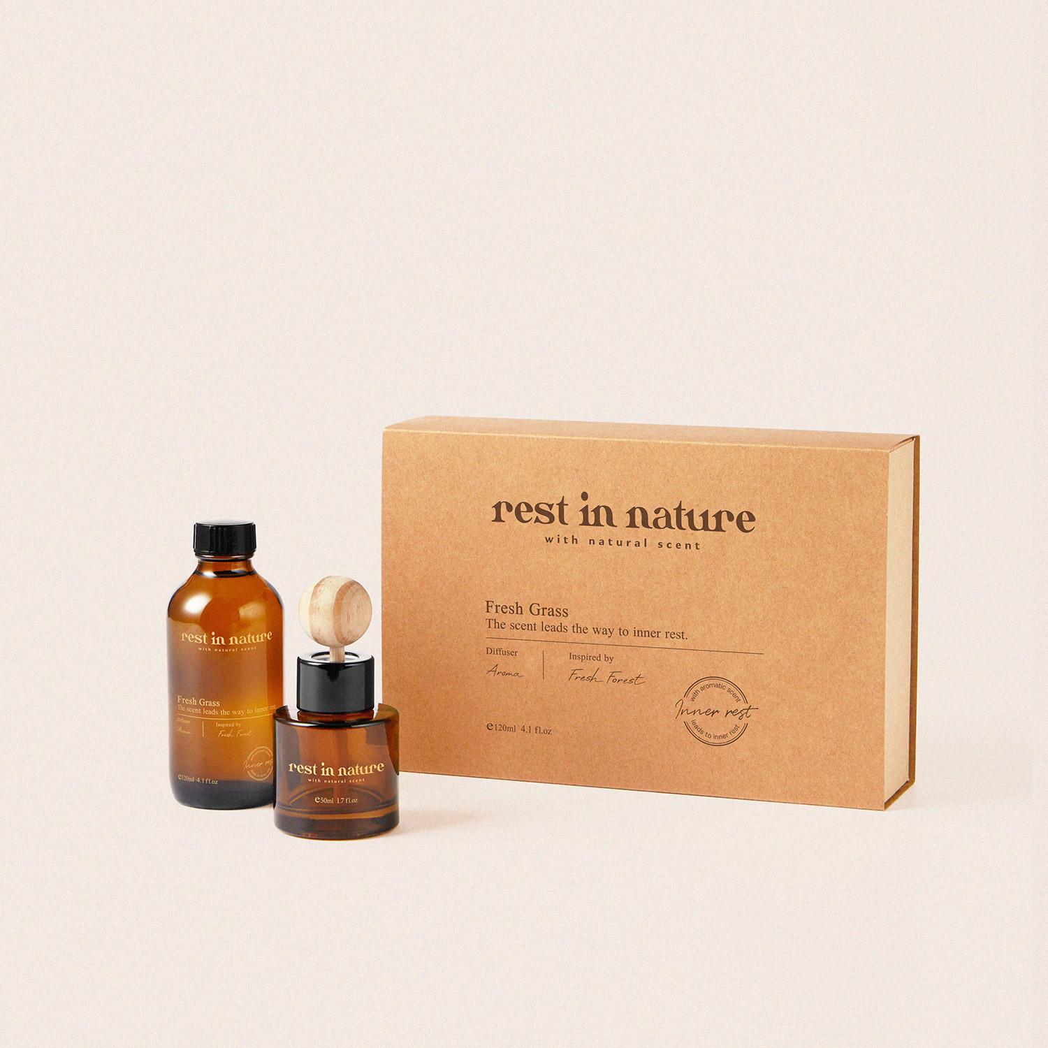 [레스트인네이처] 프레쉬 그라스 디퓨저 120ml (차량겸용)