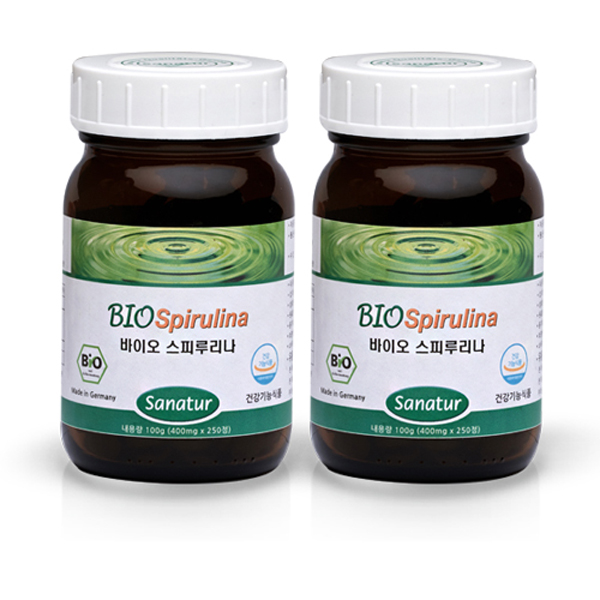 바이오스피루리나 400 mg 250정2병/스피루리나효능 / 엽록소 스피루리나100% : 웰빙911닷컴