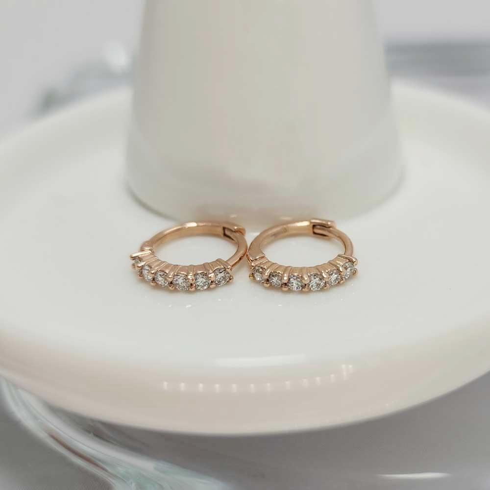 랩그로운 다이아몬드 1.5mm 원터치 데일리 다이아 링귀걸이 이미지 7