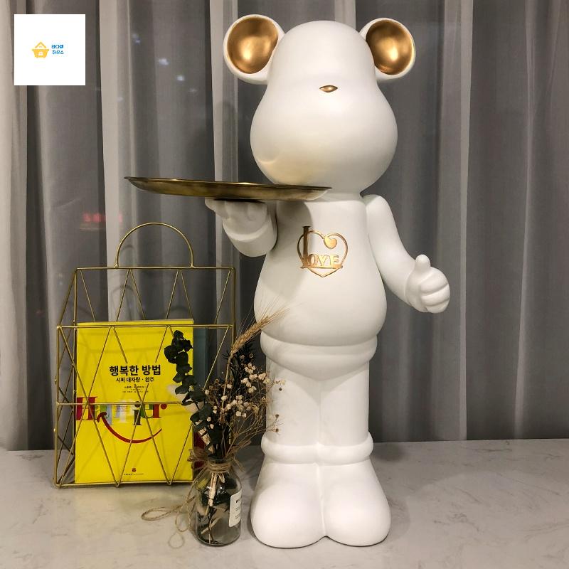 트레이 보관 인테리어 곰돌이 곰 협탁 사이드 테이블 - 상세 이미지 4