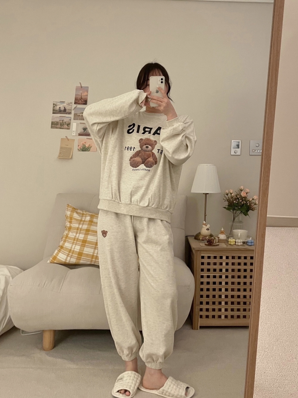 파리스 곰돌이 긴팔세트 제품 이미지