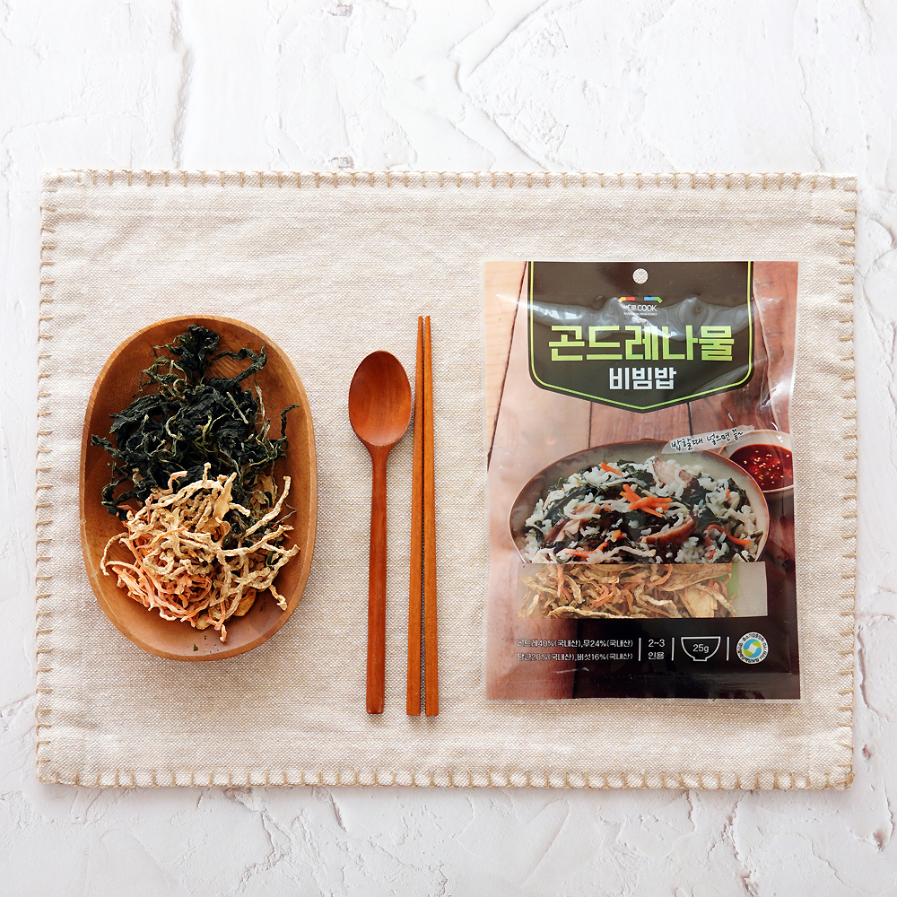 건 나물비빔밥 간편키트 곤드레나물밥 만들기 25g (2인분) - 상품 이미지