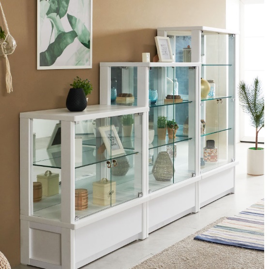 작은 진열장 미니 유리 장식장 서랍장식장 소형 인테리어장식장