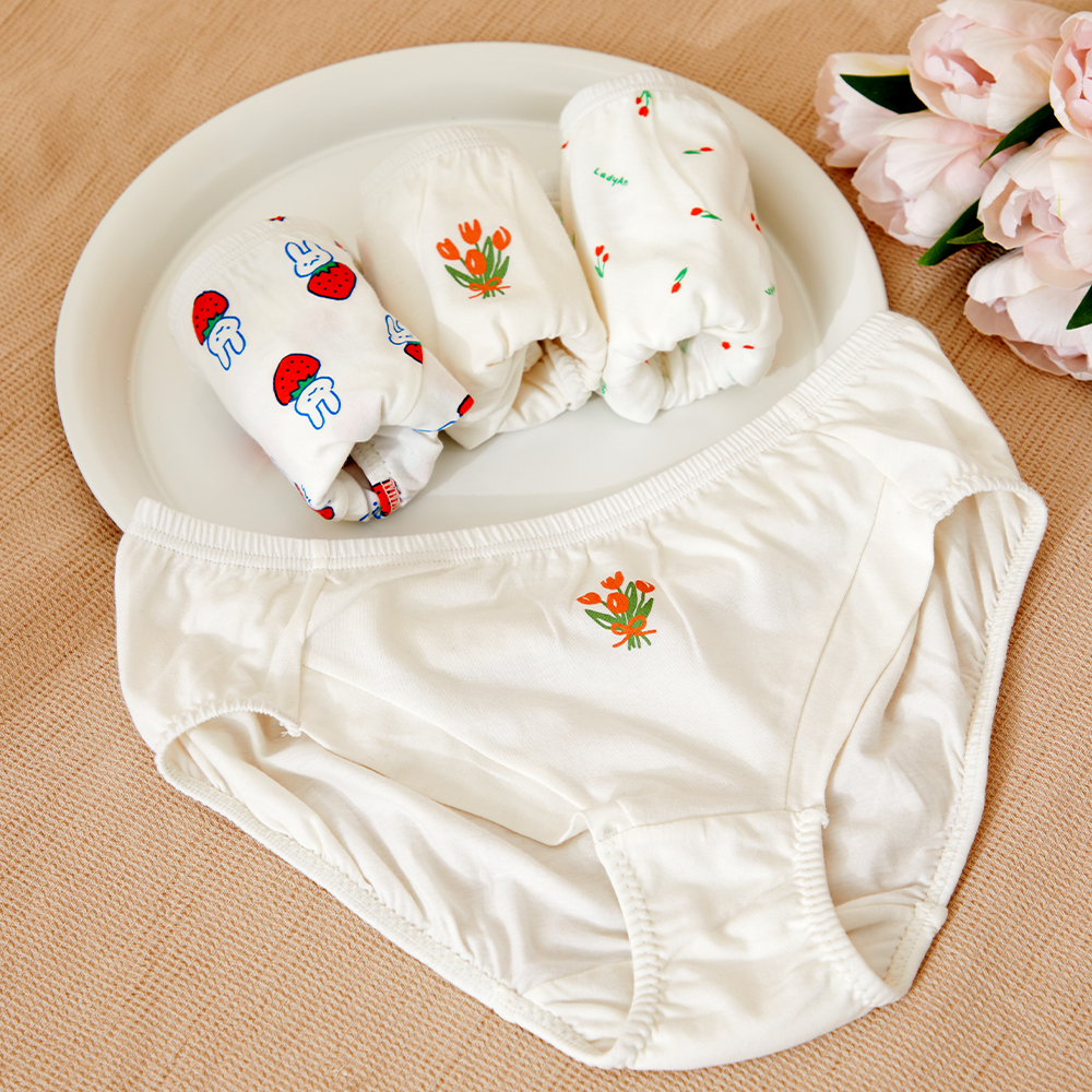 [슈퍼특가] 레이디안 주니어 속옷 국내산 무형광 KC인증 60수 면/텐셀/밤부_대나무 임파선 여아 삼각팬티 세트