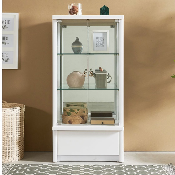 작은 진열장 미니 유리 장식장 서랍장식장 소형 인테리어장식장