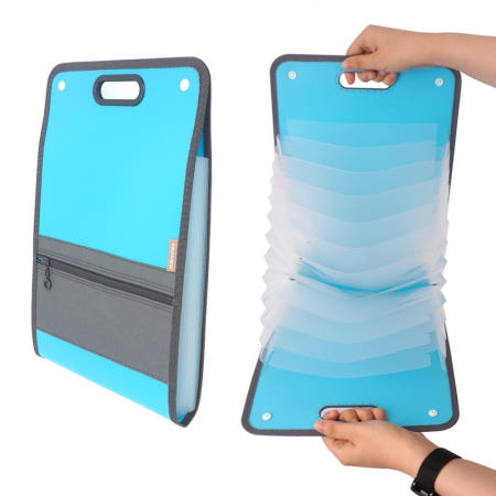 큐아이협력사 과목별 출력물정리용 A4 13칸 아코디언 화일가방 계약서파일 아기과제보관 보험사