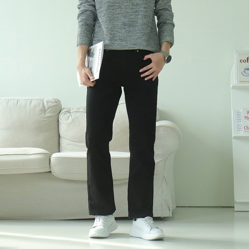 남자와이드팬츠 블랙진 부츠컷 바지 남자청바지 이미지 3