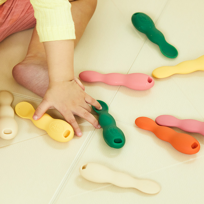 잼먹 이유식 자기주도 스푼 땅콩 아기 숟가락 수저