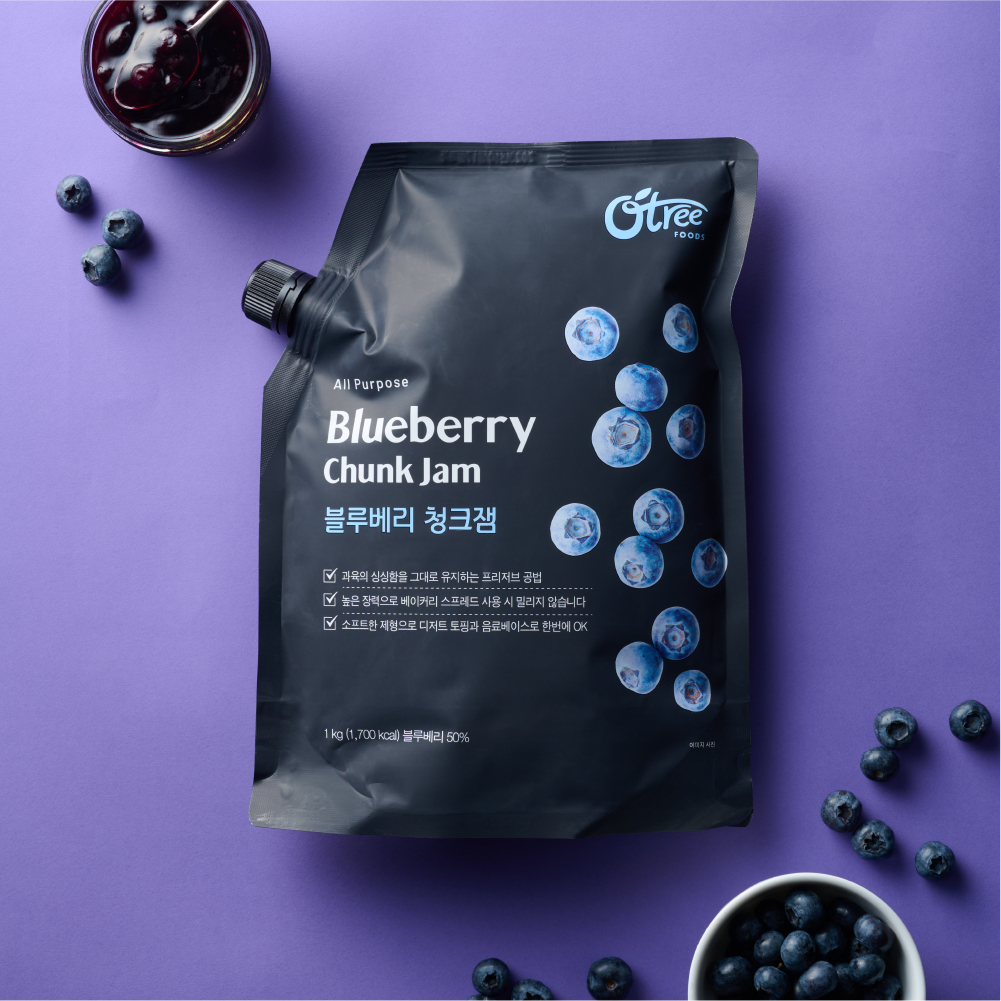 오트리 블루베리청크잼 블루베리퓨레 베이킹재료 스무디 에이드