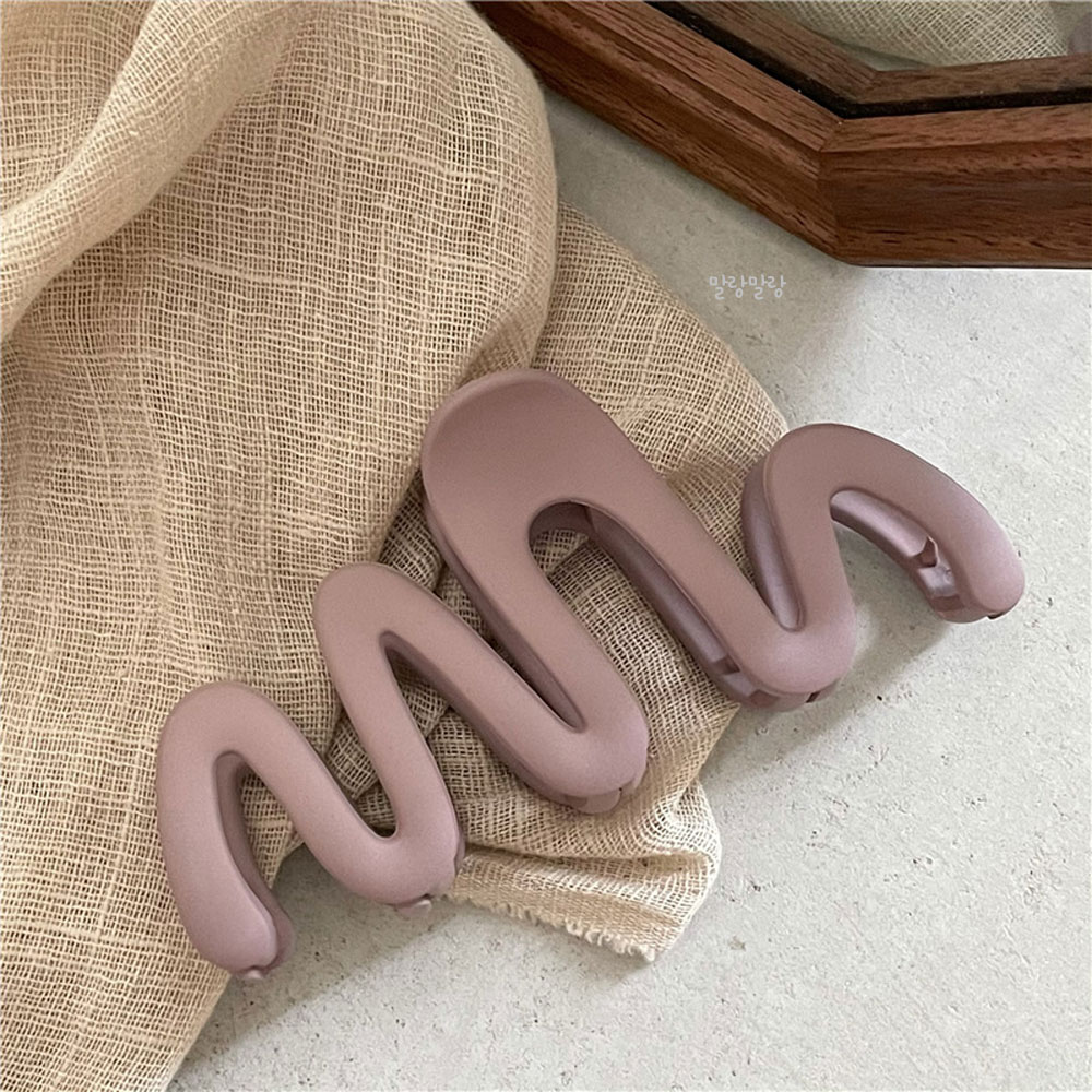 헤어핀 웨이브 헤어핀 대형 집게핀 올림머리 장식 무광 헤어핀