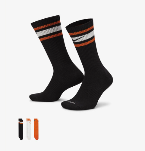 나이키 에브리데이 플러스 쿠션 크루 삭스3켤레 SD3 DX7665-903