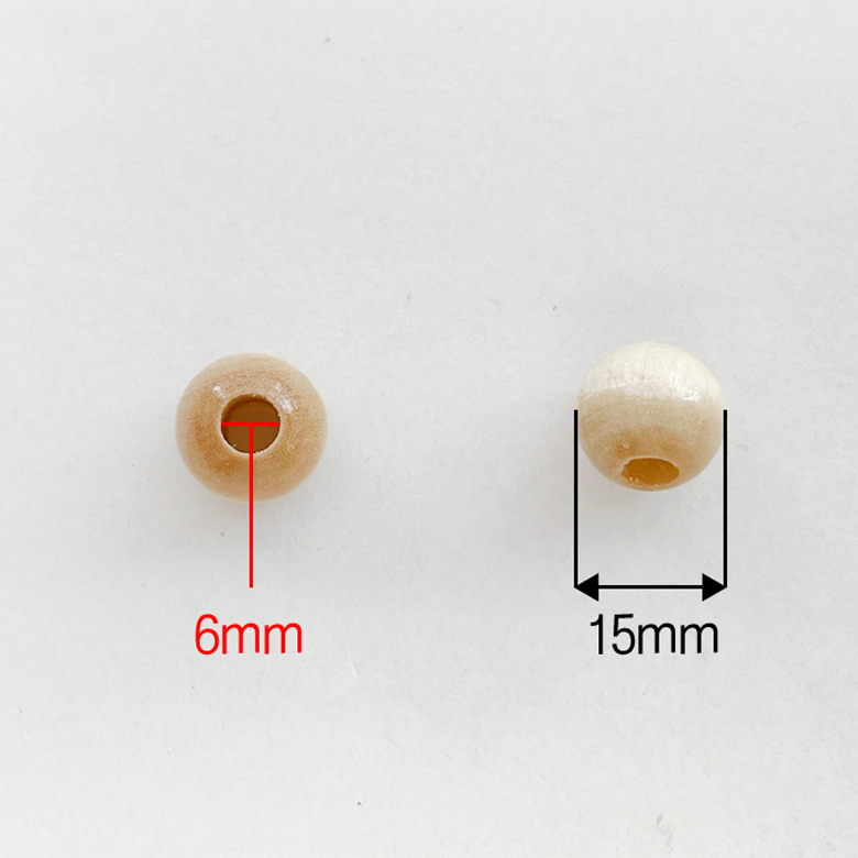(10컬러세트) NEW) 국산제작 15mm 나무구슬 마크라메 컬러 우드볼 목구슬 팔찌 재료(100개) 이미지 6