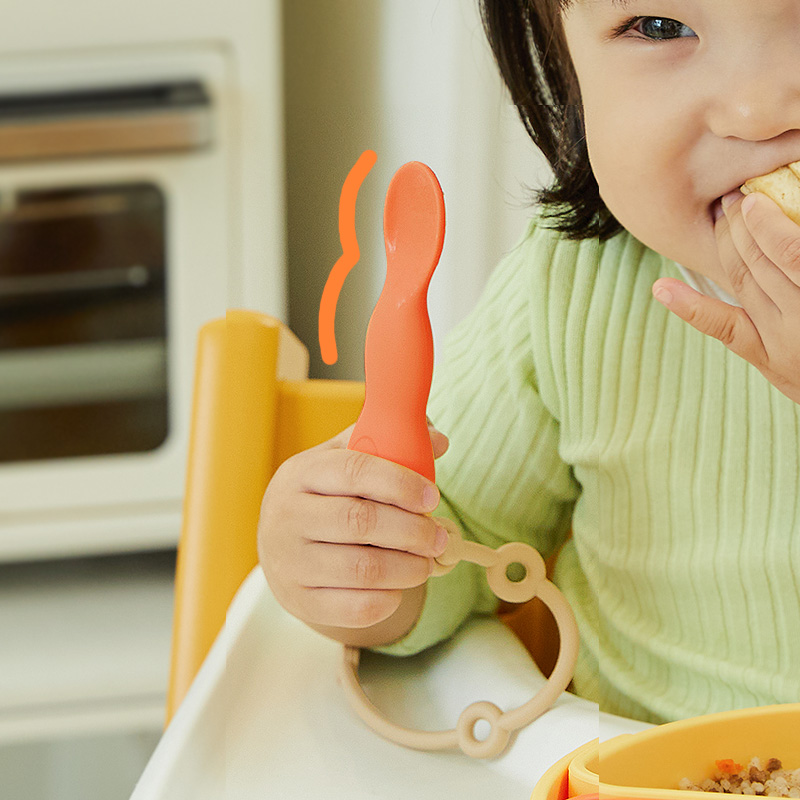잼먹 이유식 자기주도 스푼 땅콩 아기 숟가락 수저