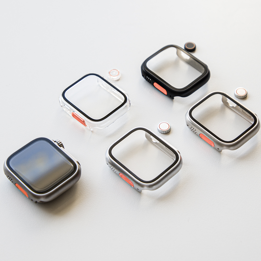 애플워치 SE3 SE2 6 호환 풀커버 강화유리 액정 보호 울트라 스타일 케이스 44mm