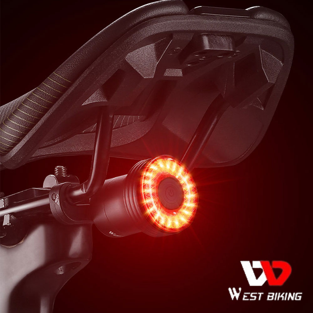 WEST BIKING 스마트센서 자전거 후미등 라이트 감속센서 충전식 브레이크등