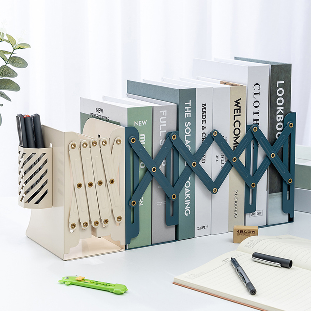 자바라 책상책꽂이 연필통포함 책장 책상위 미니 간이 책꽂이 정리함