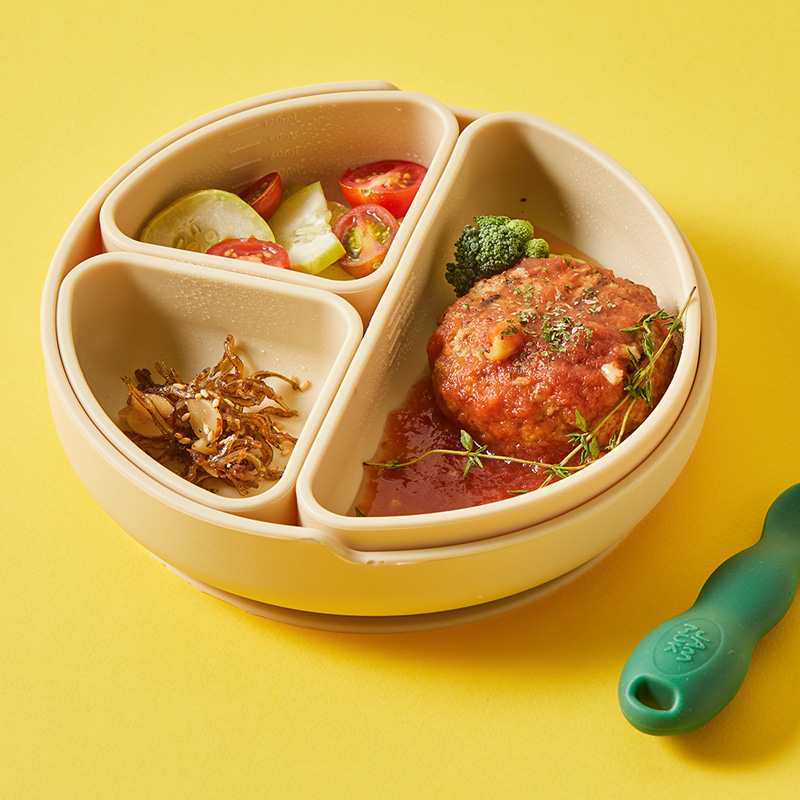 잼먹 토핑이유식 흡착식판 디바이더세트 용기 유아 아기