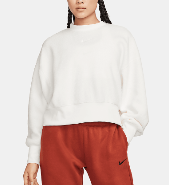 나이키 스포츠웨어 플러시 여성 모드 크롭 크루넥 스웻셔츠 D5 DQ6845-133