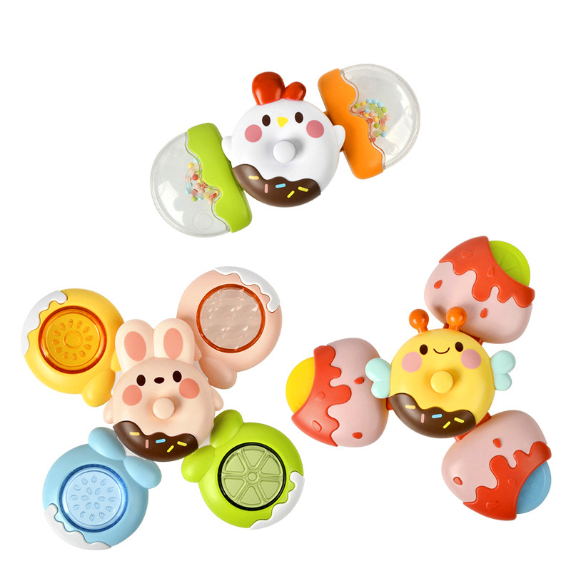 키저스 빙글빙글 멀티 캔디 스핀팝 흡착 회전 딸랑이 세트 아기 신생아 장난감 선물