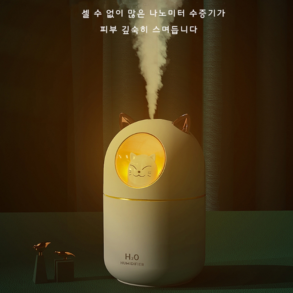 [필터5개 포함] 귀여운 사무실 책상 탁상 용 무선 가습기 자동차 스틱 차량 - 상세 이미지 5