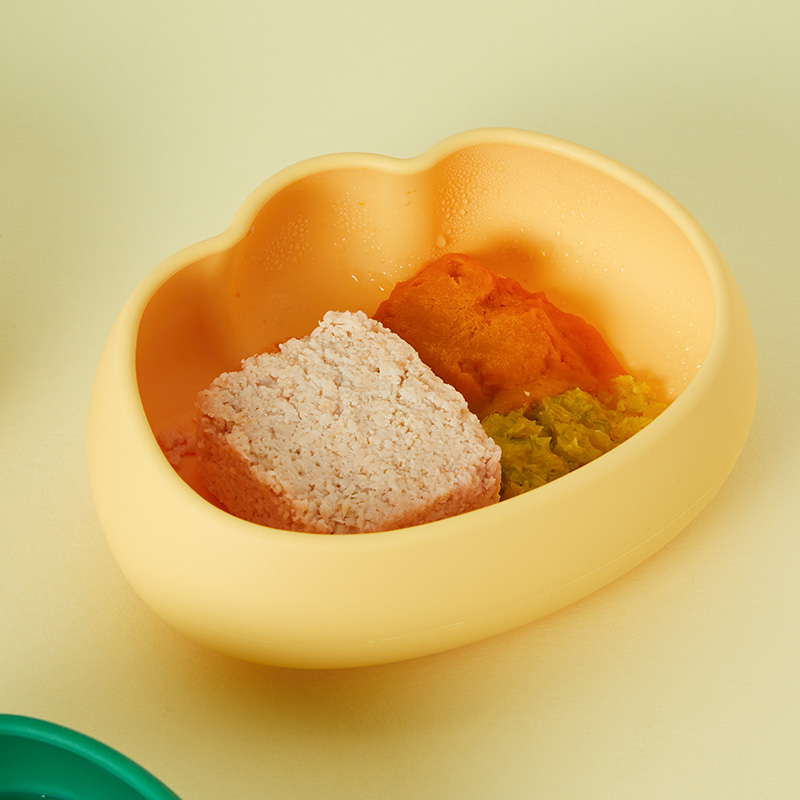 잼먹 흡착볼 토핑 이유식 용기 유아 아기 실리콘 그릇
