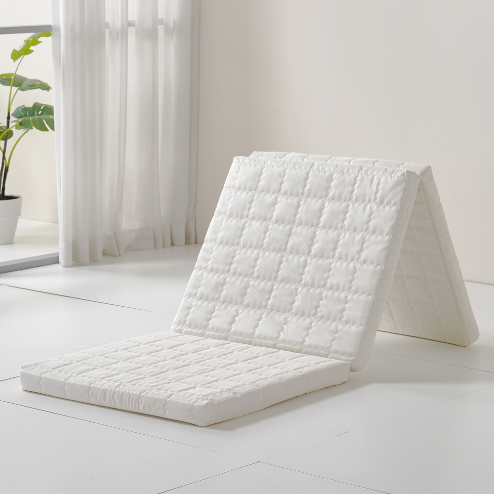 두꺼운 요 매트 3단 바닥에 까는 접이식 1인용 매트리스 소프트폼 침대형 5cm 멀티싱글