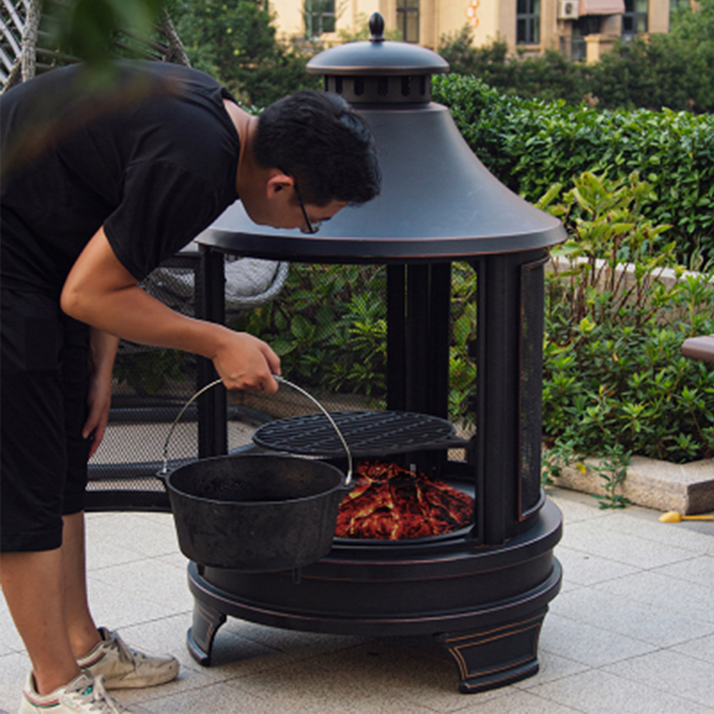 장작 화로대 불멍 캠핑 화롯대 화덕 숯불 바베큐 그릴 야외 화로 대형 야외용 펜션 난로