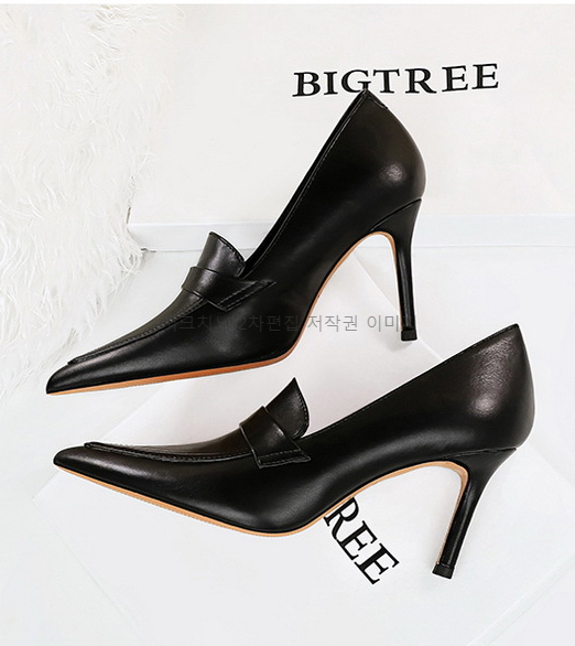 브리스 8cm 스틸레토 여성 로퍼 하이힐 구두 2color 상세 이미지 15