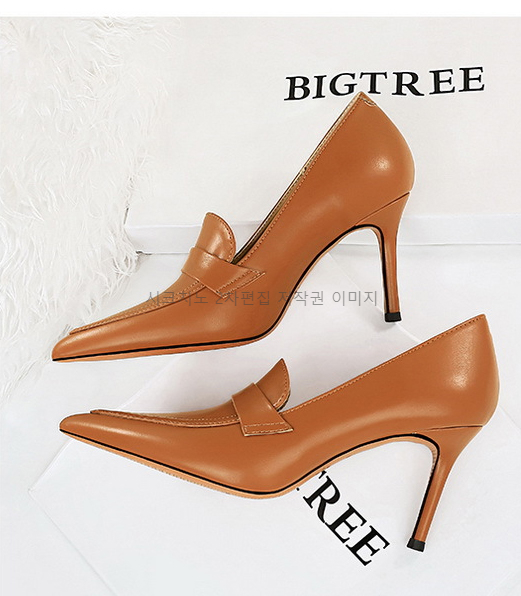 브리스 8cm 스틸레토 여성 로퍼 하이힐 구두 2color 상세 이미지 6