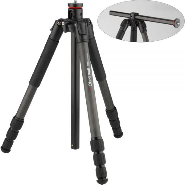 Oben CFT-6194L Skysill 4섹션 탄소 섬유 Tripod 삼각대 삼각대(90° 측면 중앙 기둥 포함) 호환 : 둠퍼
