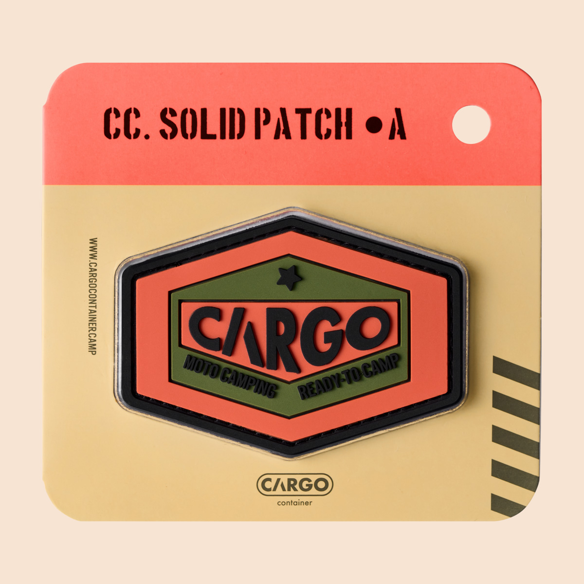 카고컨테이너 솔리드 캠핑 가방 와펜 A 벨크로 자수 패치