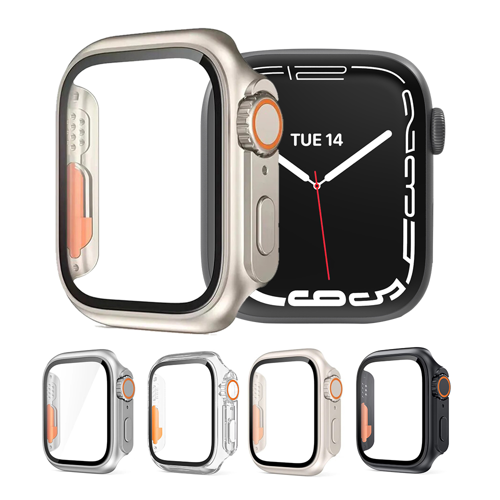 애플워치 SE3 SE2 6 호환 풀커버 강화유리 액정 보호 울트라 스타일 케이스 44mm