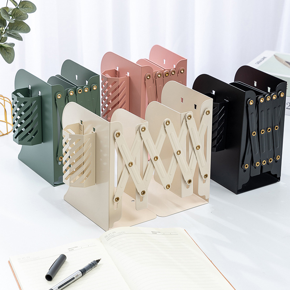 자바라 책상책꽂이 연필통포함 책장 책상위 미니 간이 책꽂이 정리함