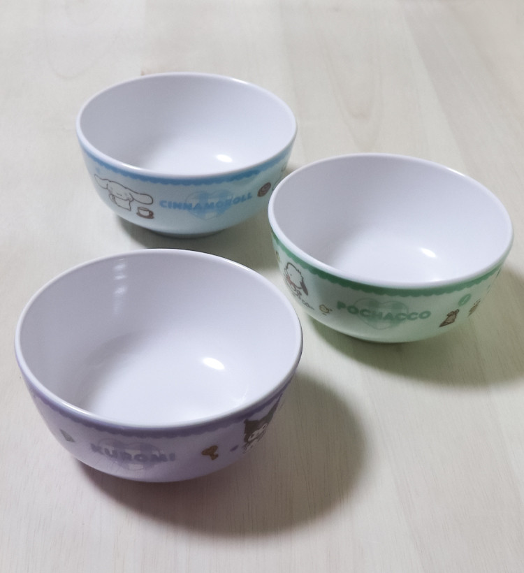 산리오 캐릭터 멜라민 볼그릇 300ml 3종택1 - 하카타몰