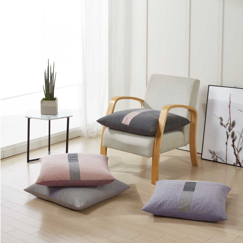 집앤콕 방석 사무실 식탁 의자방석 체크 두꺼운 대형 108배 절방석 40x40