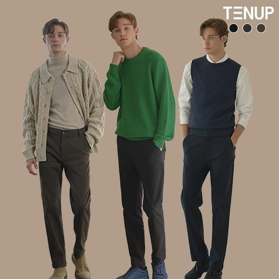 TNEUP(텐업) 남성 소프트 기모 테이퍼드핏 팬츠 3종 - 상품 이미지