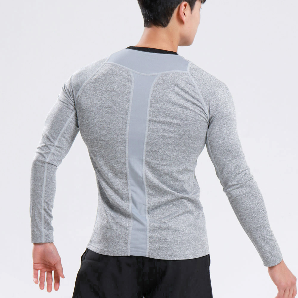 긴팔 컴프레션 짐웨어 기능성 머슬핏 트레이닝 남자 헬스복 제품 이미지