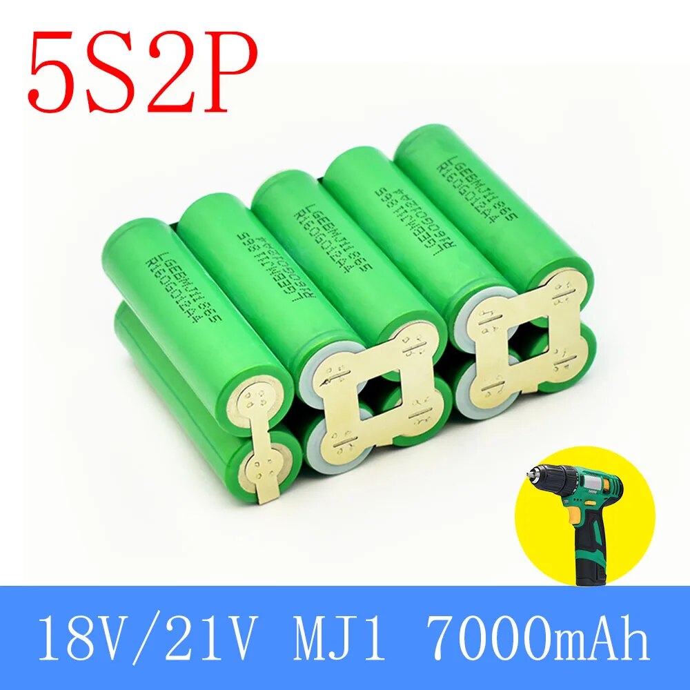 MJ1 배터리 팩 18650 3500 MAh 18V 스크루드라이버 배터리용 2s1p 1s3p 3s2p 4s2p 5s2p 8.4V 3.7V 10.8V 16.8V