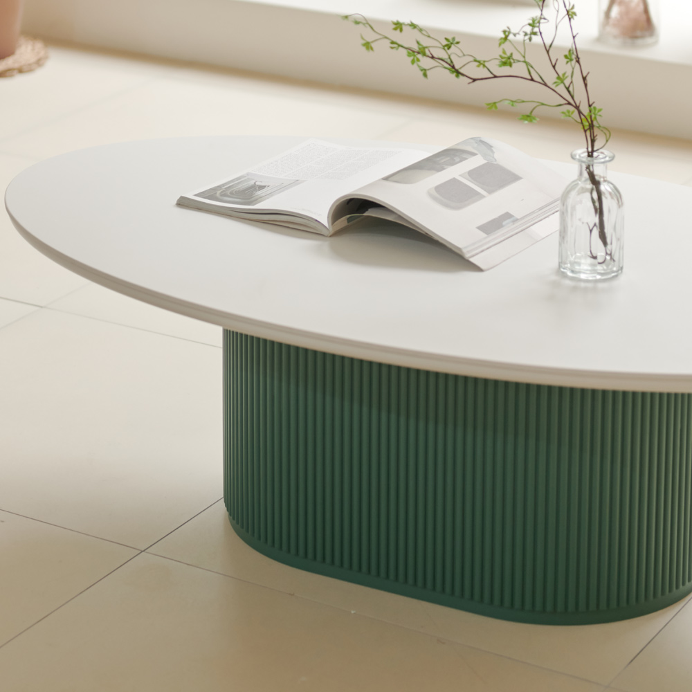 블랑드 밀크 세라믹 템바보드 거실 쇼파 테이블 보드형 1200, 화이트